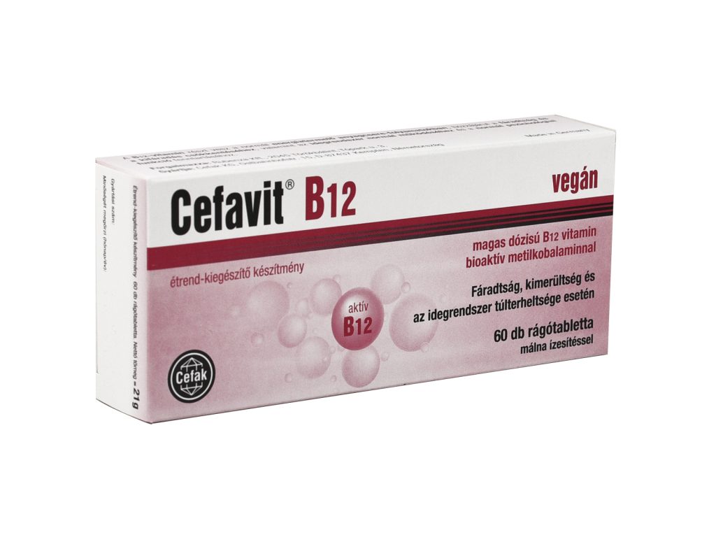 CEFAVIT B12 VEGÁN RÁGÓTABLETTA 60DB